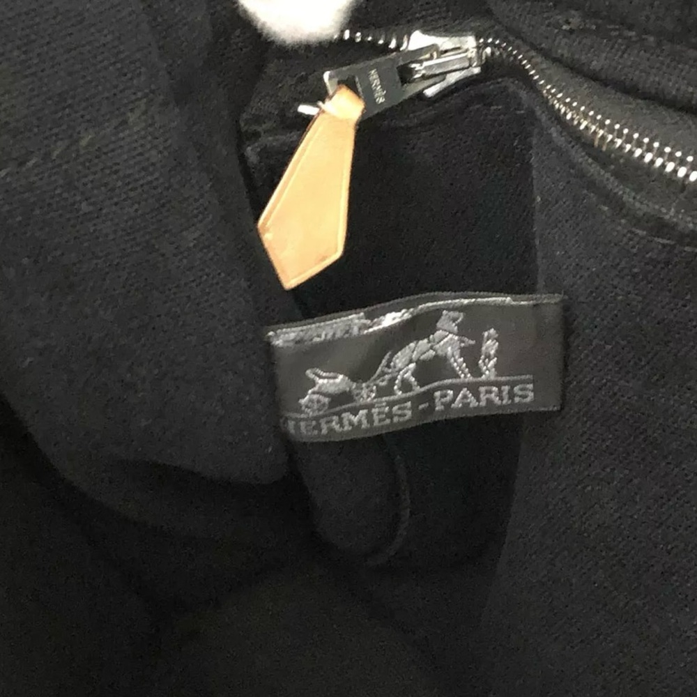 Hermes Black Canvas Tote PM Mini Size - Picture 11 of 12